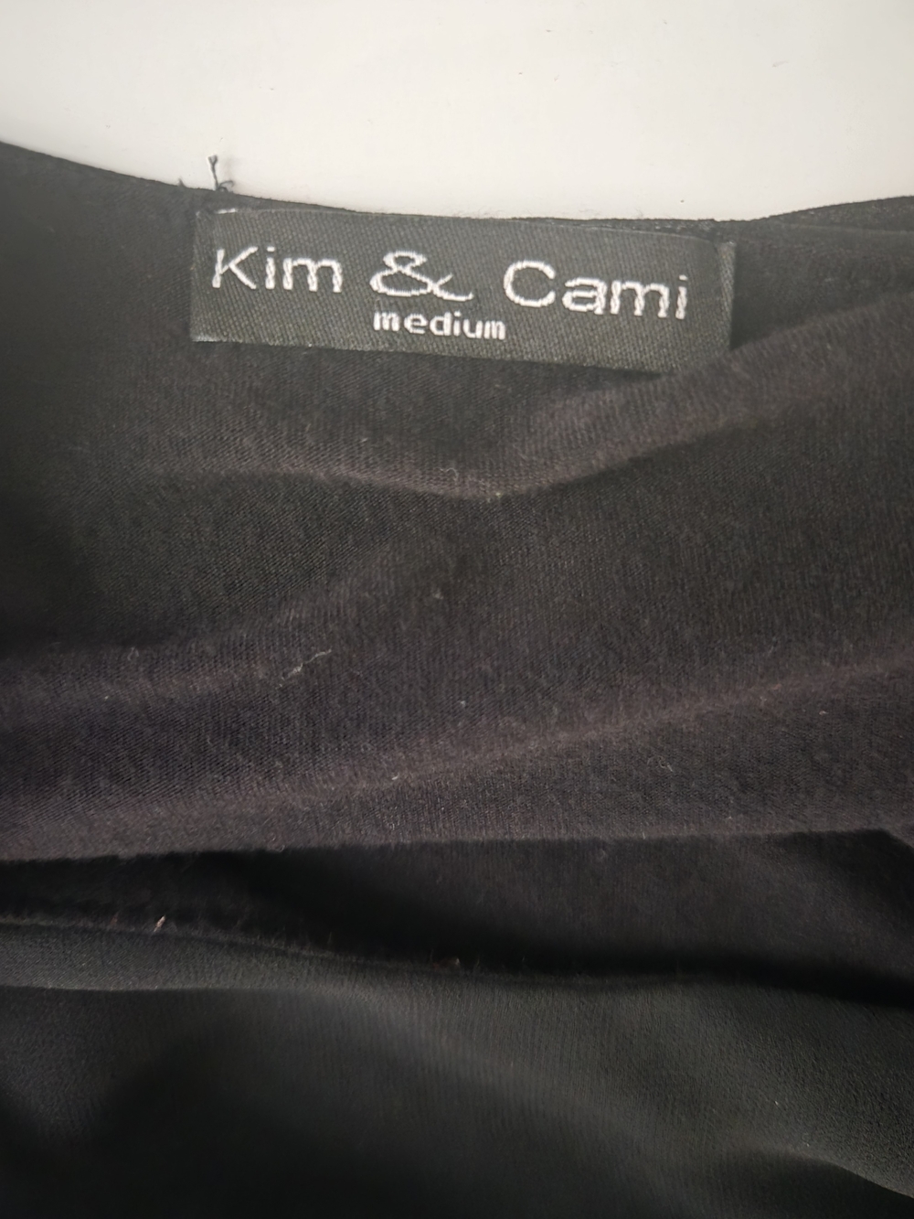 Kim & Cami Black Sheer Blouson Top with Layered Overlay - Picture 2 of 3